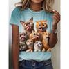 Ich will Kaffee T-Shirt Damen Lustiges Katze T-Shirt Sommer Kurzarm Y2k Tops Mode Hip Hop T-Shirts Kleidung