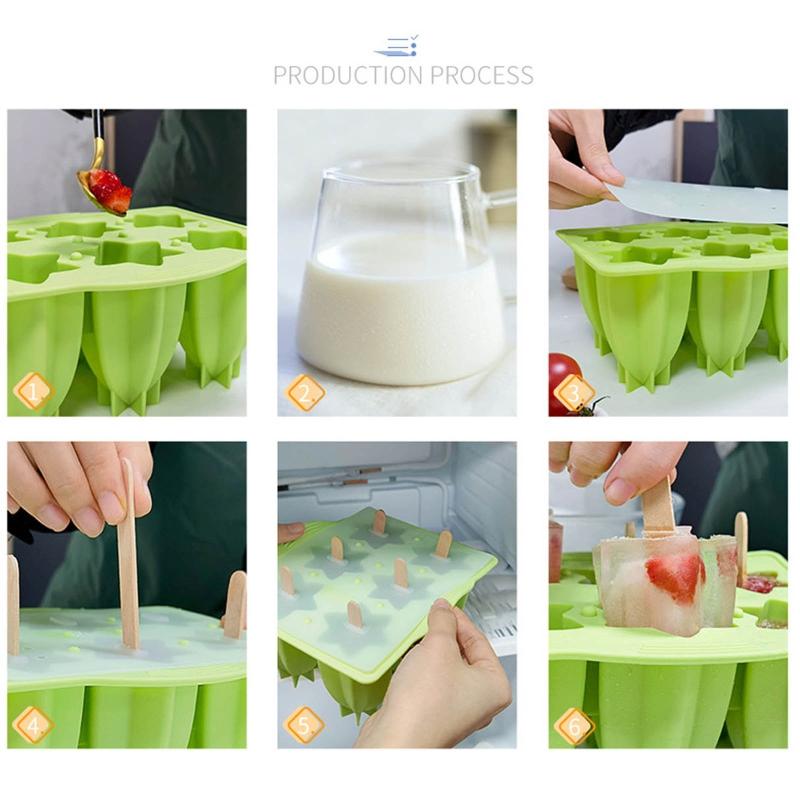 Silicone Ice Cream Mold Reusable Popsicles Making Mould Kitchen Handmade Gadgets