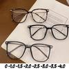 Men'S And Women'S Luxury High-Definition Anti-Blue Light Myopia Glasses Neutral Fashion New Square Large Frame Myopia Glasses