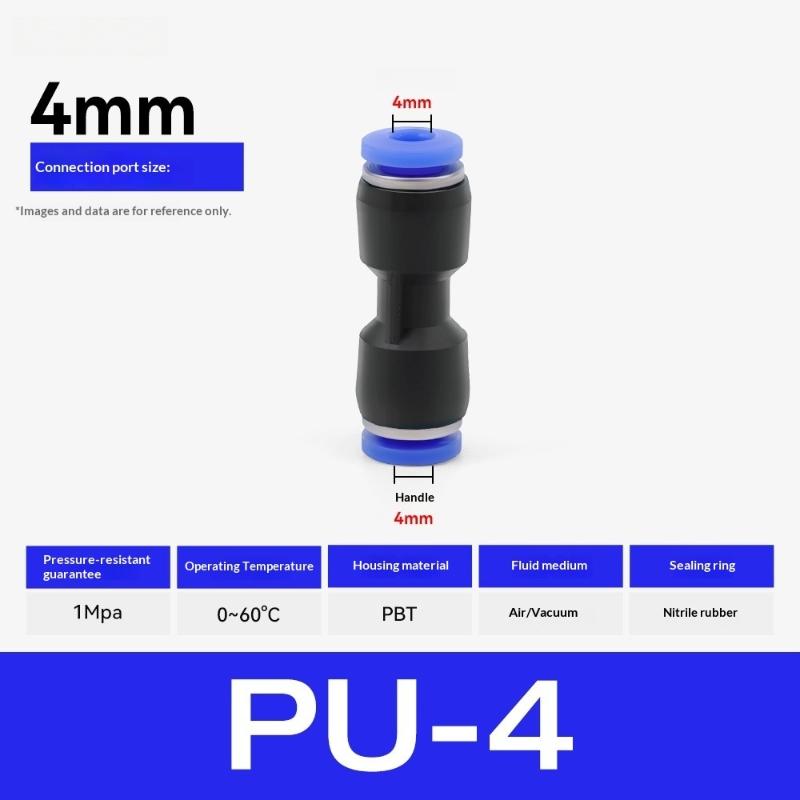 10Pcs Pneumatic Fittings Quick Connector Air Plastic Hose Tube Connectors Pu Pg 4Mm To 16Mm Push Into Pluglug