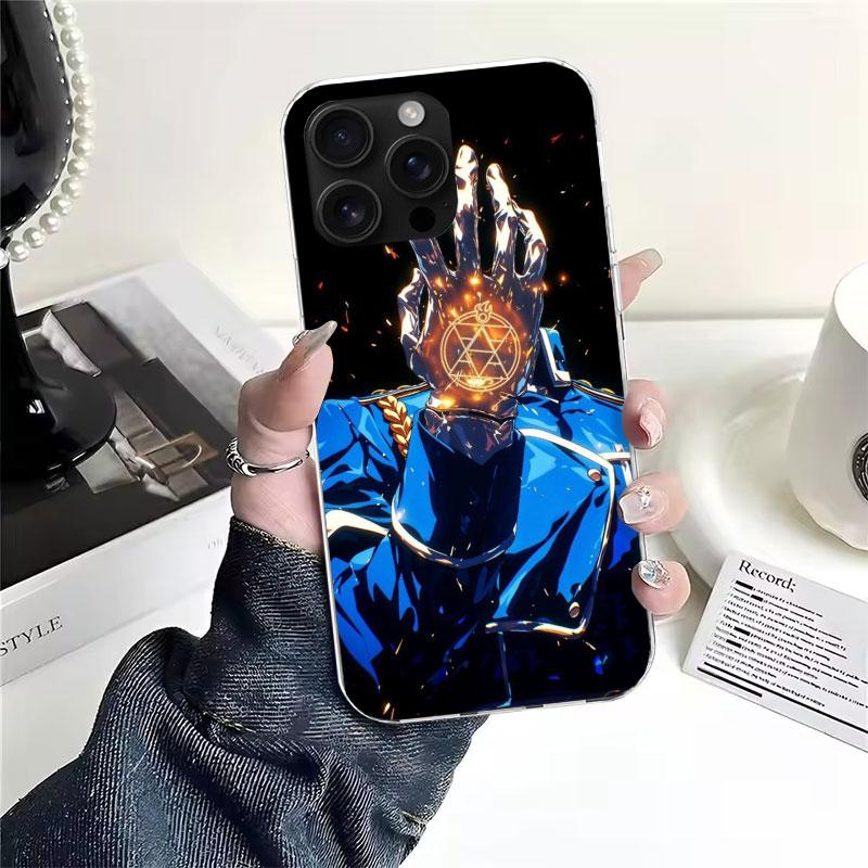 

Аниме Стальной Алхимик Мягкий Чехол Для Телефона Для IPhone 11 17 Air 16E 16 Pro Max 15 + 14 Plus 13 Mini 12 Apple 7 SE 8 Fundas Coq iPhone 15