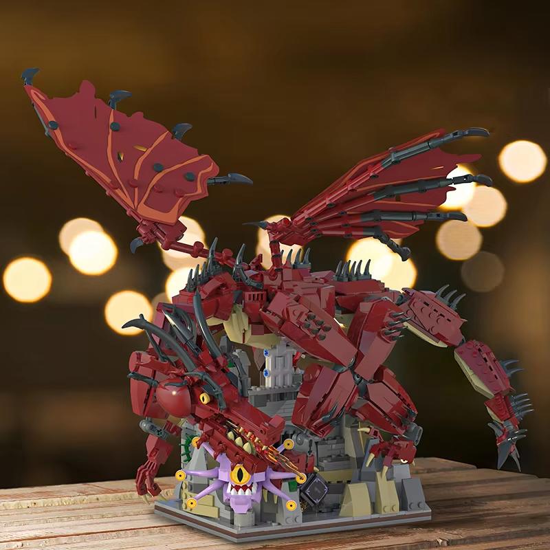 1856pcs Movie Game MOC Dungeon Fortress DANGERS & DRAGONS Building Blocks Monster Eye Model Creative DIY Assembly Toy Boys Gift