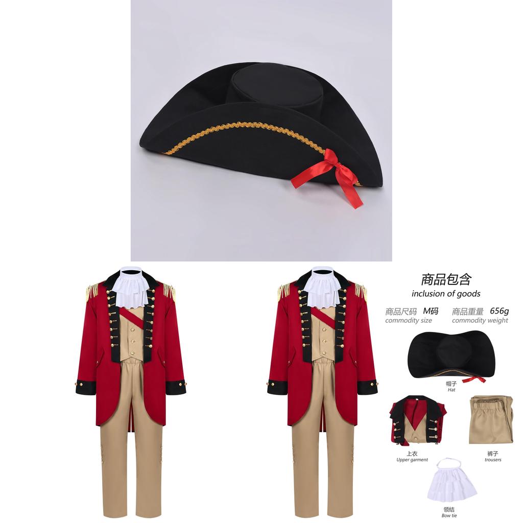 Halloweenový Cosplay Kostým George Washington z Polyesterové Látky Pro Divadelní Představení