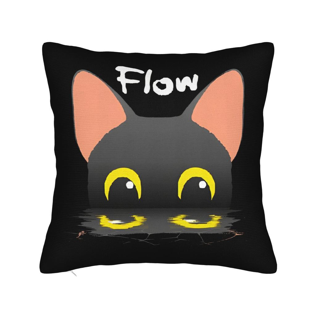 Flowing Movie Cat Pillowcase Printing Polyester Cushion Cover Decor Cartoon Animated Movie Pillow Case Cover Home Square