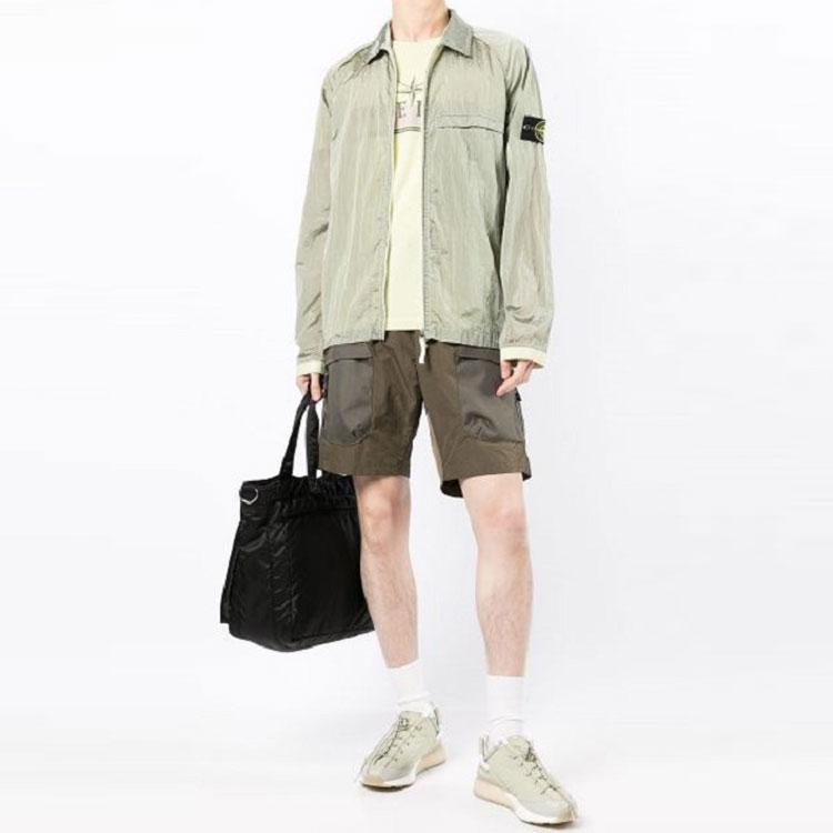 STONE ISLAND SS22 Solid Color Foldable Jacket Autumn Men Jacket Green 761512321-V0052