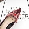 A Red Chinese Wedding Shoes Hexiu Wedding Dress Two Wear Bridal Shoes Thick Heel Flower High Heels Are Not Tired