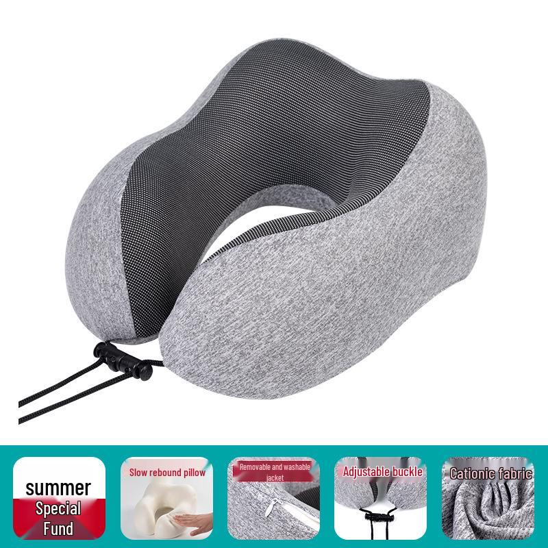 Memory Foam U-shaped Neck Pillow Travel Set – Airplane & Nap Support