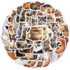 50 Pieces of Bichon Frise and Cat Graffiti Stickers, Water Cup, Computer Waterproof Decorative Stickers, Creative Animal Stationery Stickers