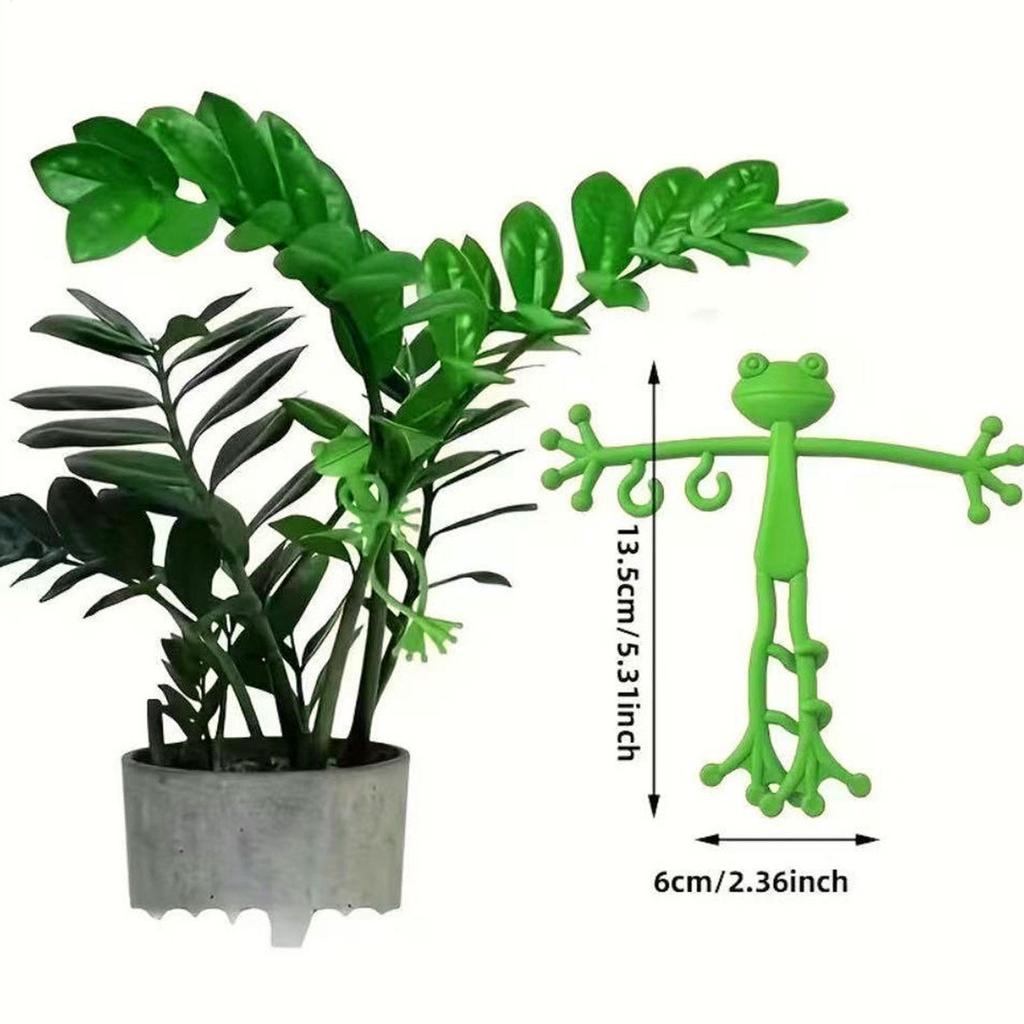 Frog Plant Stand Green Frog Indoor Plant Support Holder Pothos Climbing Fixture Tool for Outdoor Indoor Home Apartment Living