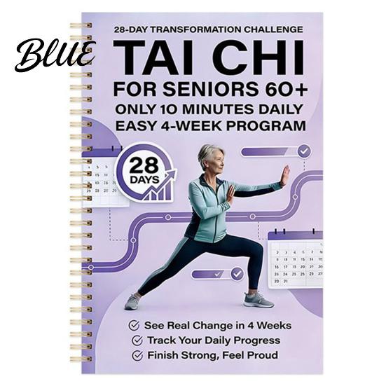 Tai Chi Fitness Guide Daily Practice Planner Seniors Beginners 28-Day Workout Log Improve Balance Wellness Strength Weight Loss Book Training