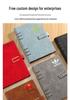 A5 Leather Business Notebook with Logo Printing, Thick Ring Binder & Buckle Closure - Perfect for Office Notes