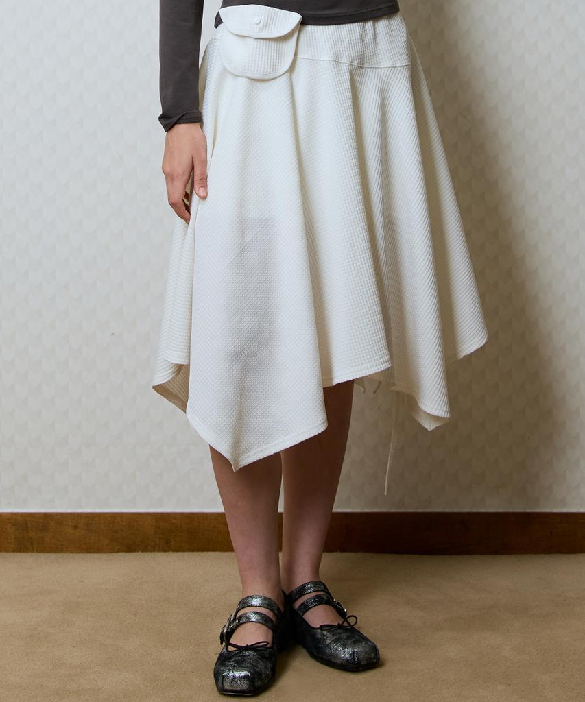 Love Is True Gt Pocket Midi Skirt(Ivory)