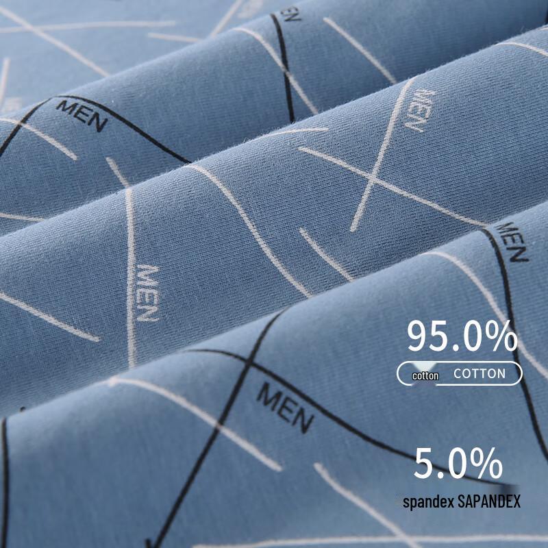 Nanjiren Men's 10A Antibacterial Pure Cotton Boxer Briefs 3-Pack