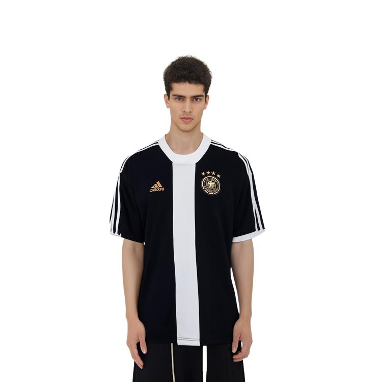 adidas T Shirts Men's Black V Neck Moderate Straight Fit HF4071-