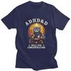 ADHS Würfel für Konzentration Katze Rollenspiel T-Shirt für Männer Reines Baumwoll-T-Shirt Streetwear Kurzarm-T-Shirt Kleidung