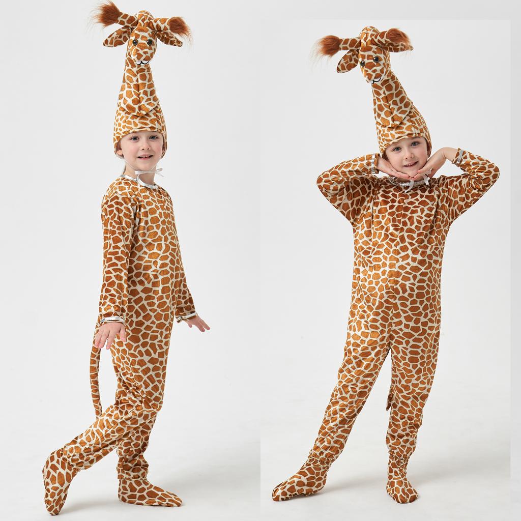 Multiple Styles Kids Cute Little Animals Jumpsuit Dinosaur Tiger Wolf Rabbit Giraffe Children Boys Girls Halloween Cosplay Suit