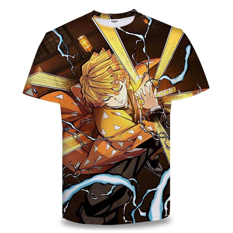 Demon Slayer Anime Clothes (Men's) Short Sleeve T-shirt Spring/Summer Outfit Middle School Teen Kids Trendy T-shirt Top