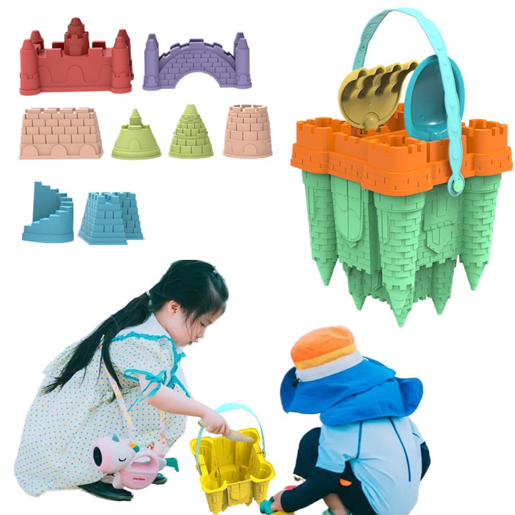 

Beach and Sand Castle Kit 14Pcs Beach Toys Sand Castle Toys for Beach for Kids *