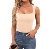 European & American Street Style Square Neck Slim Tank Top - Women's Fashion Base Layer 2025