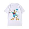 Disney Donald Duck Cartoon Printed Short Sleeve T-Shirt Summer Casual Cotton White  Couple Outfit Men Clothing Tracksuit Tee Top