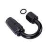 6AN 180 Degree One Piece Full Flow Hose End Fitting Swivel 6061 T6 Aluminum Alloy Hose End Fitting for Braided Hose