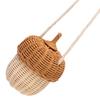 Small Rattan Storage Basket Hand Woven Decorative Acorn Shaped Basket Bag for Photography Props Household