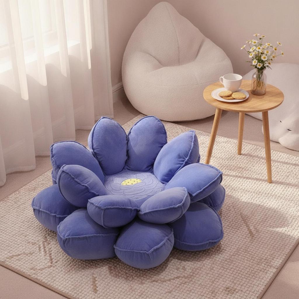 Flower Floor Pad Padded Seat Cute for Bedroom