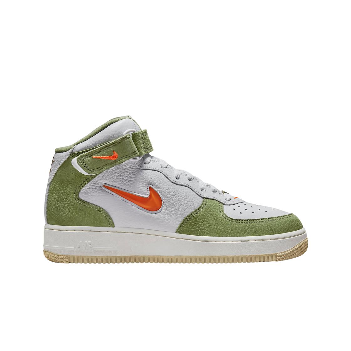 

Мужские кроссовки Nike Air Force 1 Mid 07 QS Olive Green и Total Orange DQ3505-100
