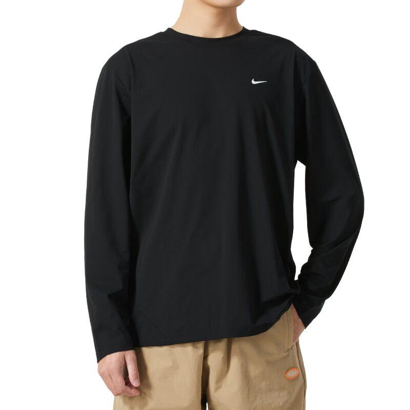 Nike Dri Fit T Shirts Men's Black Crew Neck Moderate FZ0671-010