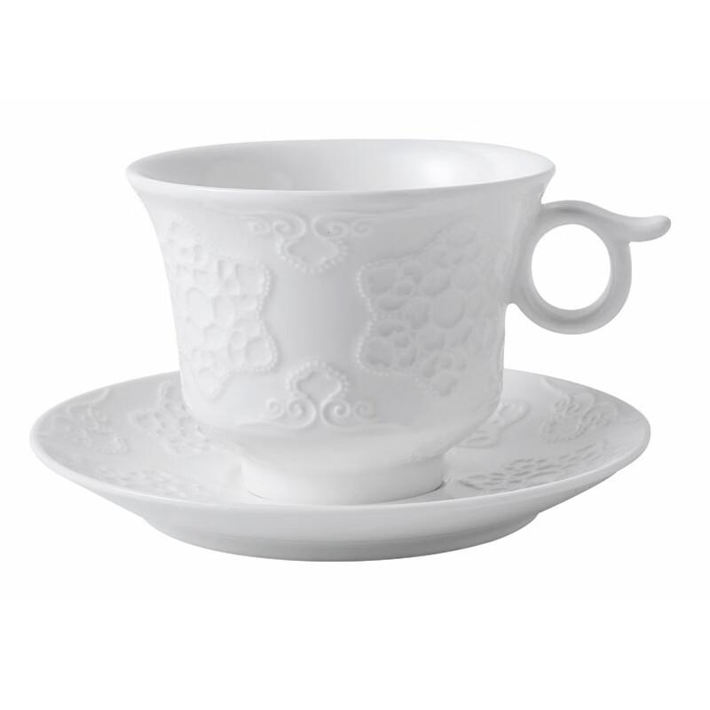 Elegantes geprägtes Keramikbecher-Set