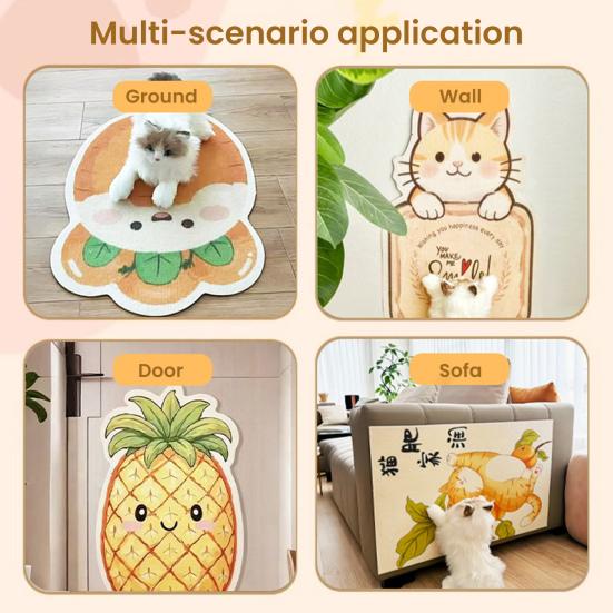 Ścienna Mata do Drapania dla Kota Samoprzylepna Drapak dla Kota Urocza Podkładka do Drapania Ochraniacz Mebli Wewnętrzna Mata do Drapania dla Kota na Kanapę Drzwi Sofę