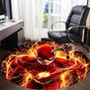 1pc Flash Lightning Office Round Area Rug, Under Office Chairs Bedroom Living Room Home Decor, Room Deco, Available In Various Sizes