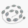 Vintage Turquoise-Inlaid Metal Waist Chain for Dresses & Jeans - European & American Niche Fashion