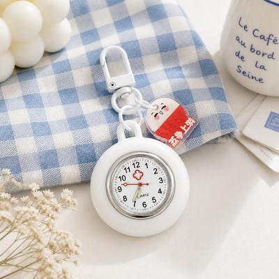 Colourful Watch Keychains Silicone Students Clock Gifts Pocket Watches Doctor
