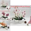 Phalaenopsis Artificial Flower Plant Pot For Wedding Decor And Photography Indoor Outdoor Display