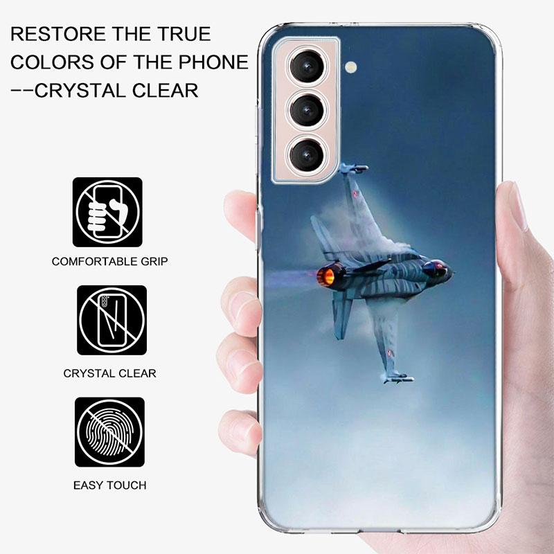 Black Sky Jet Fighter Phone Case For Samsung A17 A56 A36 A26 A16 A55 A35 A25 A15 A05S Galaxy A71 A51 A41 A31 A21S A70 A50 A40 A3