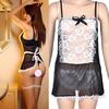 Kvinner Sexy blonder Halloween kostyme Cosplay fransk hushjelp antrekk Fancy kjoler