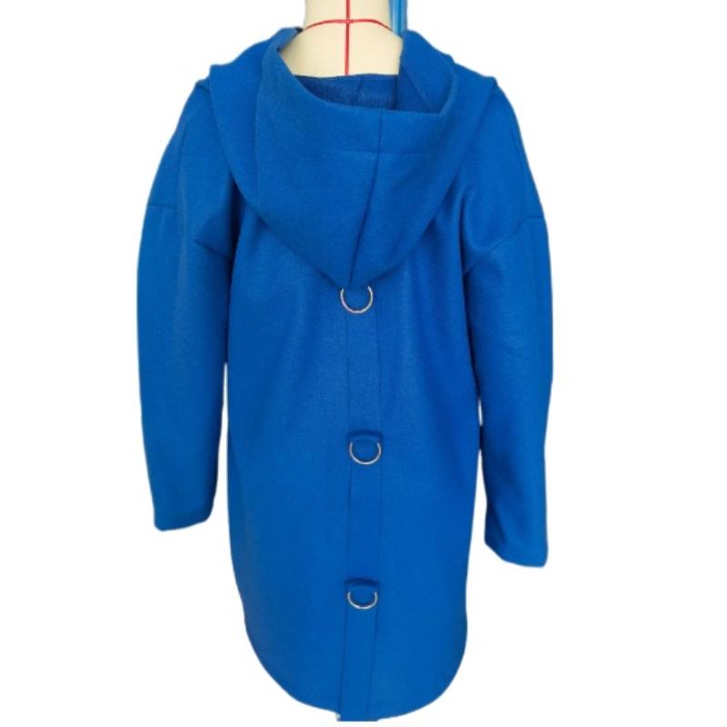 Frühlings- und Herbst-Damen-Cardigan einfarbig lässige einreihige Kapuzenjacke