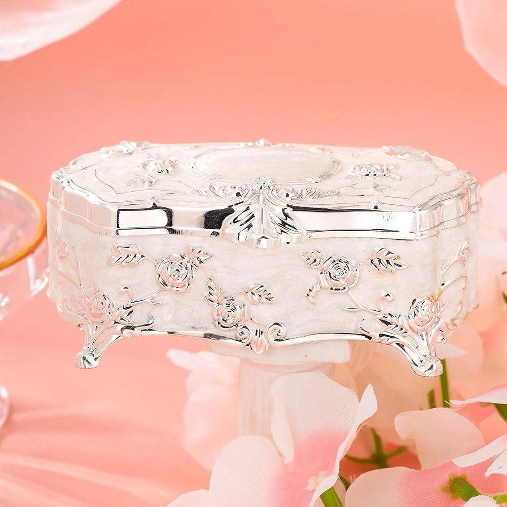 Vintage Ring Earrings Organizer European Trinket Case Luxury Treasure Chest  Toothpick