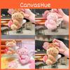 Delightful Cream Bear Plush Keychain With Stretchy Design Cute Cartoon Keyring For Fun Gifts