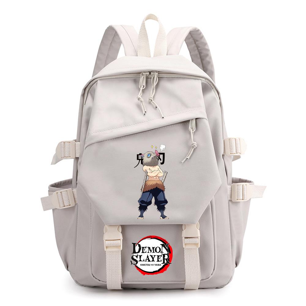 Sac à dos imprimé Demon Slayer pour adolescent étudiant Rentrée scolaire Sac à livres Femme Grande capacité Imperméable Sac de voyage