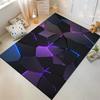 Futuristic Geometric Carpet with Neon Glow, Modern Home Decor Suitable for use as an anti-slip for living room bedroom sofas
