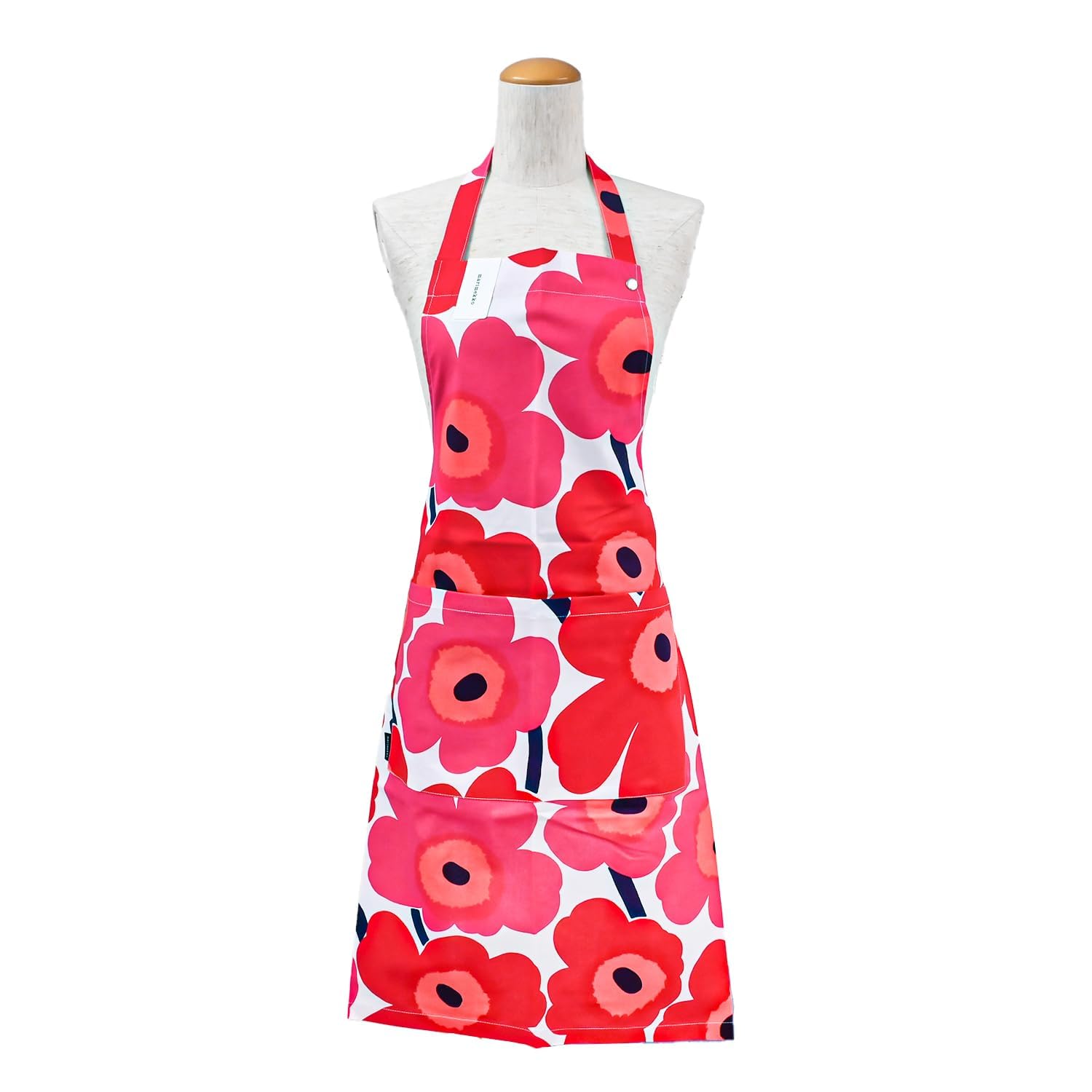 Фартук Marimekko 64161 001 Unikko Белый x Красный [Параллельный импорт]
