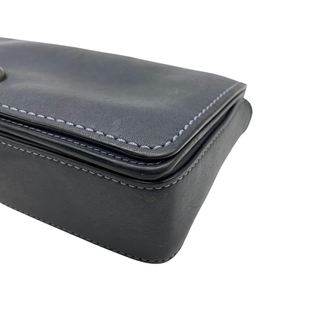 Used COACHShoulder Bag Navy leather Women