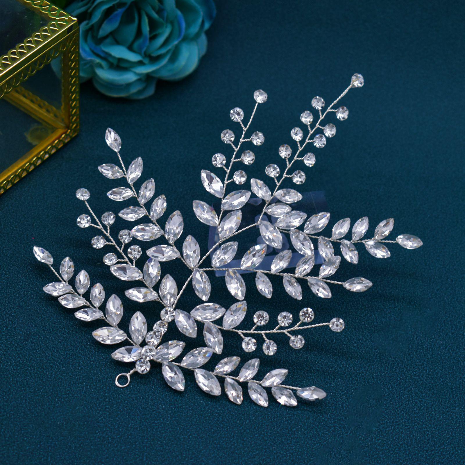 

Rhinestone Headpiece: European-American Handmade Wedding & Evening Hair Accessory (DZ109)