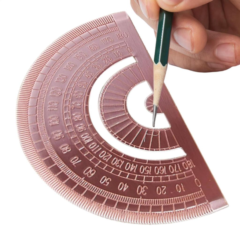Retro Copper Half CircleProtractor Ruler Stationery Measuring Tool School Office Supplies For Students Geometry Drafting School
