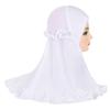 With Crinkles Ruffled Hem Hijab Soft Turban Caps Elegant Girl's Head Scarf  Eid Al-Fitr