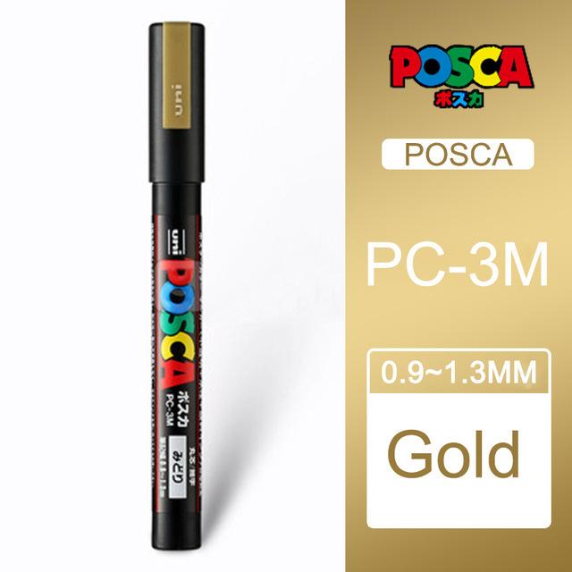 Uni POSCA Marker Farbstift, 39 Farben PC-5M/44 PC-3M/36 PC-1M, Acryl Steinmalerei Zeichnen Graffitti Marker Kunstbedarf
