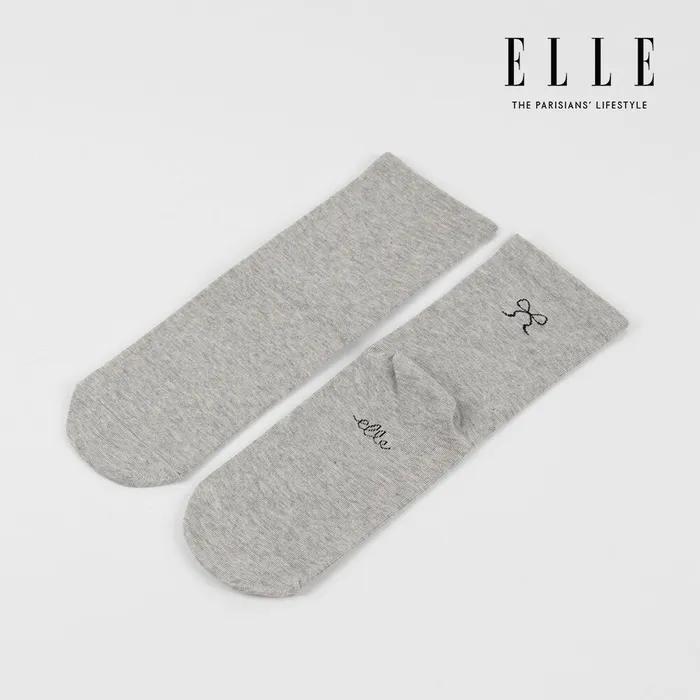 [3PACK] ELLE Ribbon Point Mid-Length Socks (3 colors)