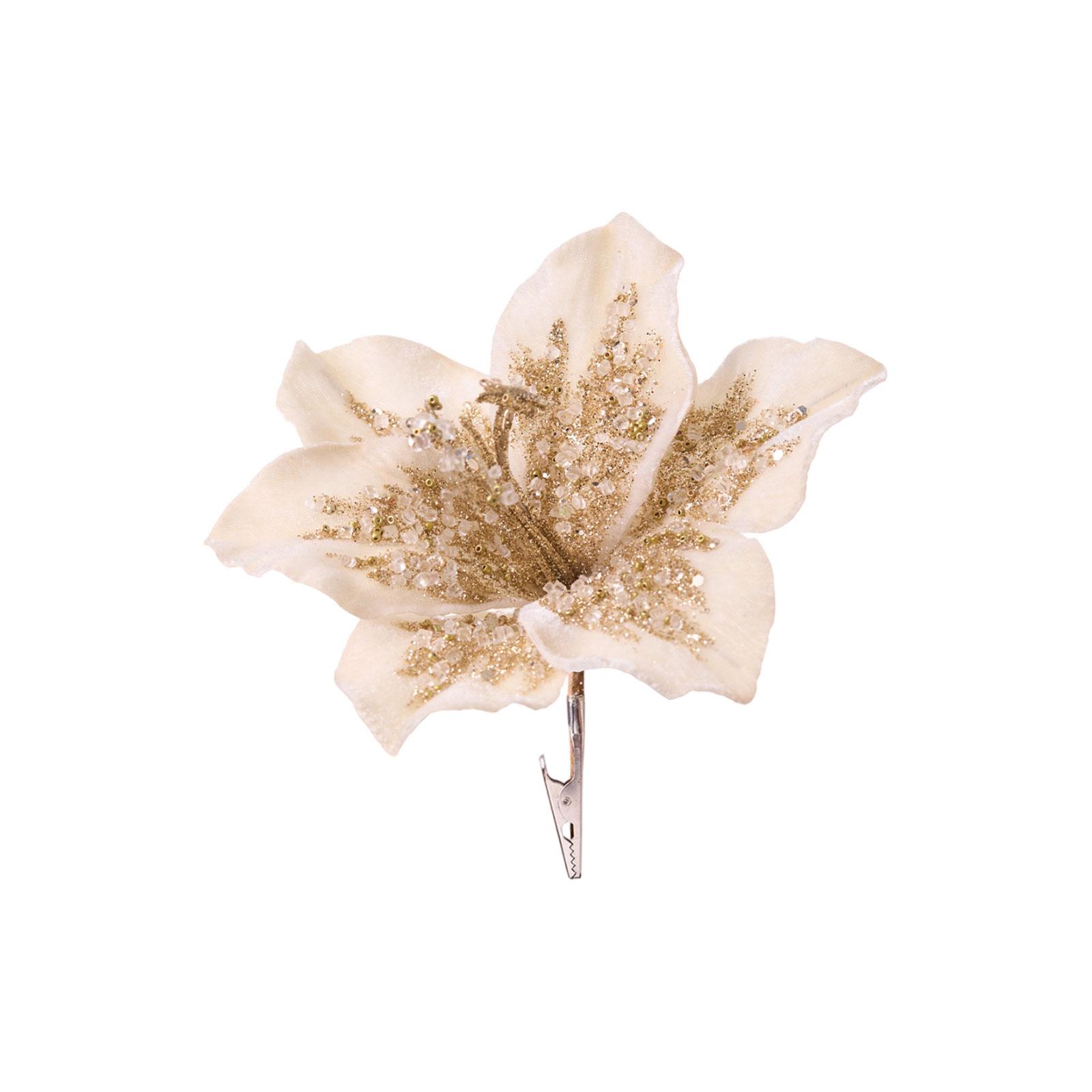 

Magnolia Artificial Christmas Flowers, Christmas Tree Garland New Year Party Wedding Decoration One Size белый